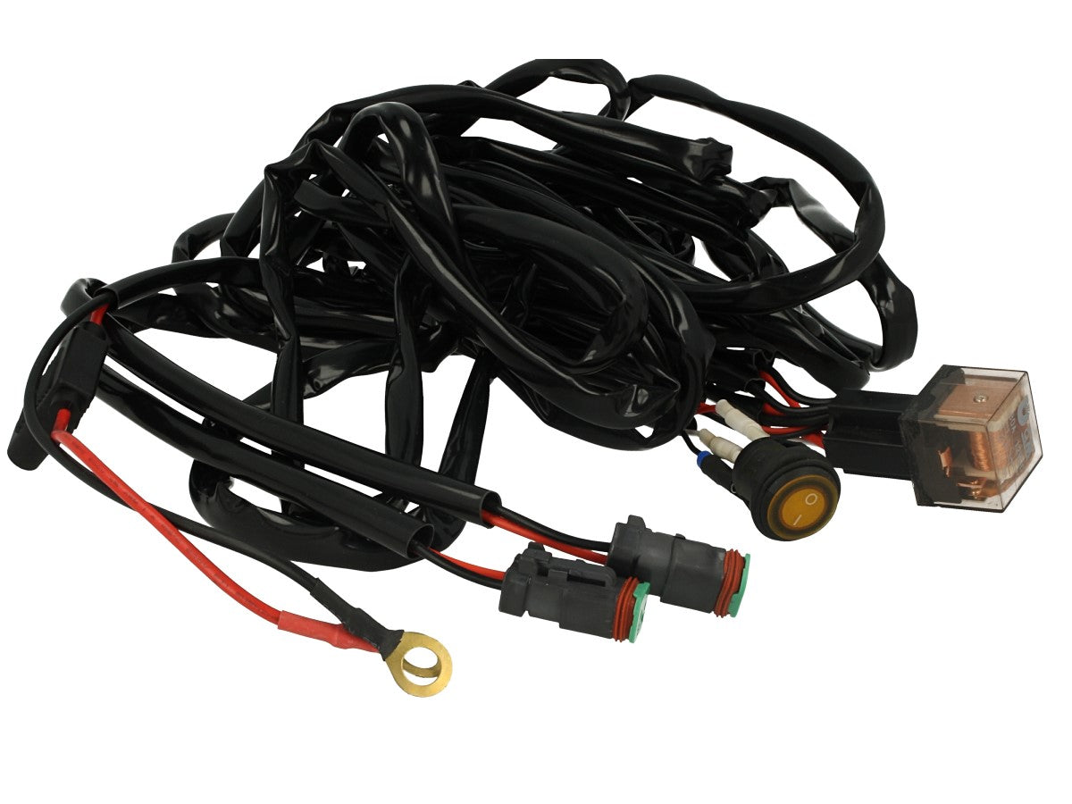 Kit Cablaggio 12V Con Interruttore Rele 80A Fusibile 30A Con Doppio Connettori DT Per Installazione Barra Led Su Jeep Fuoristrada