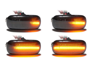 Kit Freccia Laterale a Led Side Marker Dinamica Lente Fume Honda Civic Ballade Hatchback Sedan 1995-1999