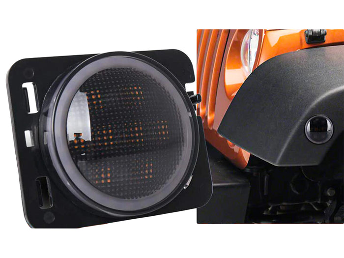 Kit Freccia Laterale a Led Side Marker Dinamica Lente Fume Jeep Wrangler JK 2007-2015