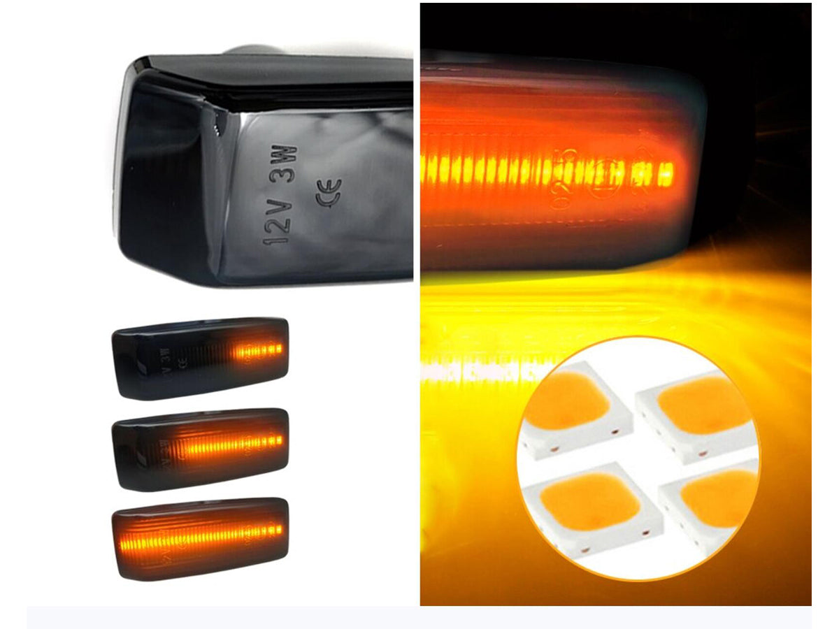 Kit Freccia Laterale a Led Side Marker Dinamica Lente Fume Mercedes Benz W201 W202 W124 OEM A1248200421