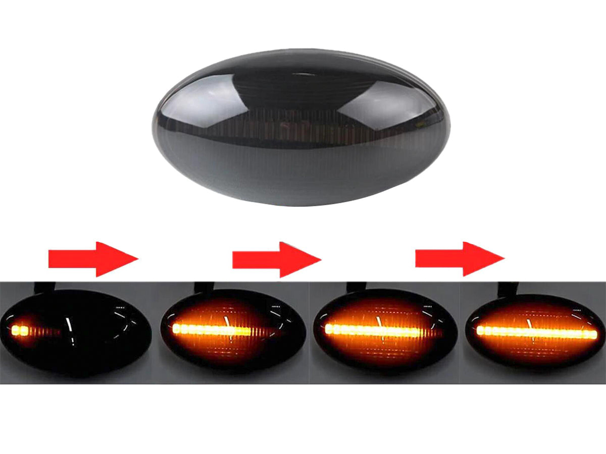 Kit Freccia Laterale a Led Side Marker Dinamica Lente Fume Mini Cooper R50 R52 R53 2001-2006 CL-R53-SML-SM