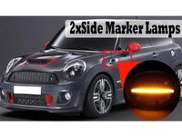 Kit Freccia Laterale a Led Side Marker Dinamica Lente Fume Mini Cooper R55 R56 R57 R58 R59 CL-R56-LSM-SM