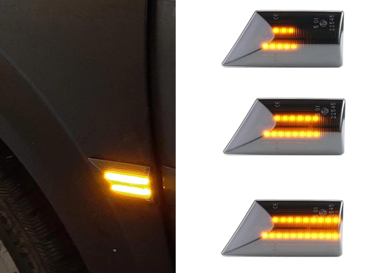 Kit Freccia Laterale a Led Side Marker Dinamica Lente Fume Opel Vectra C 2002-2008 Signum Resistenza Inclusa