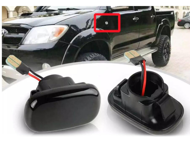 Kit Freccia Laterale a Led Side Marker Dinamica Lente Fume Toyota Hilux SR5 RAV 4 Prius Yaris Previa Lexus GS RX