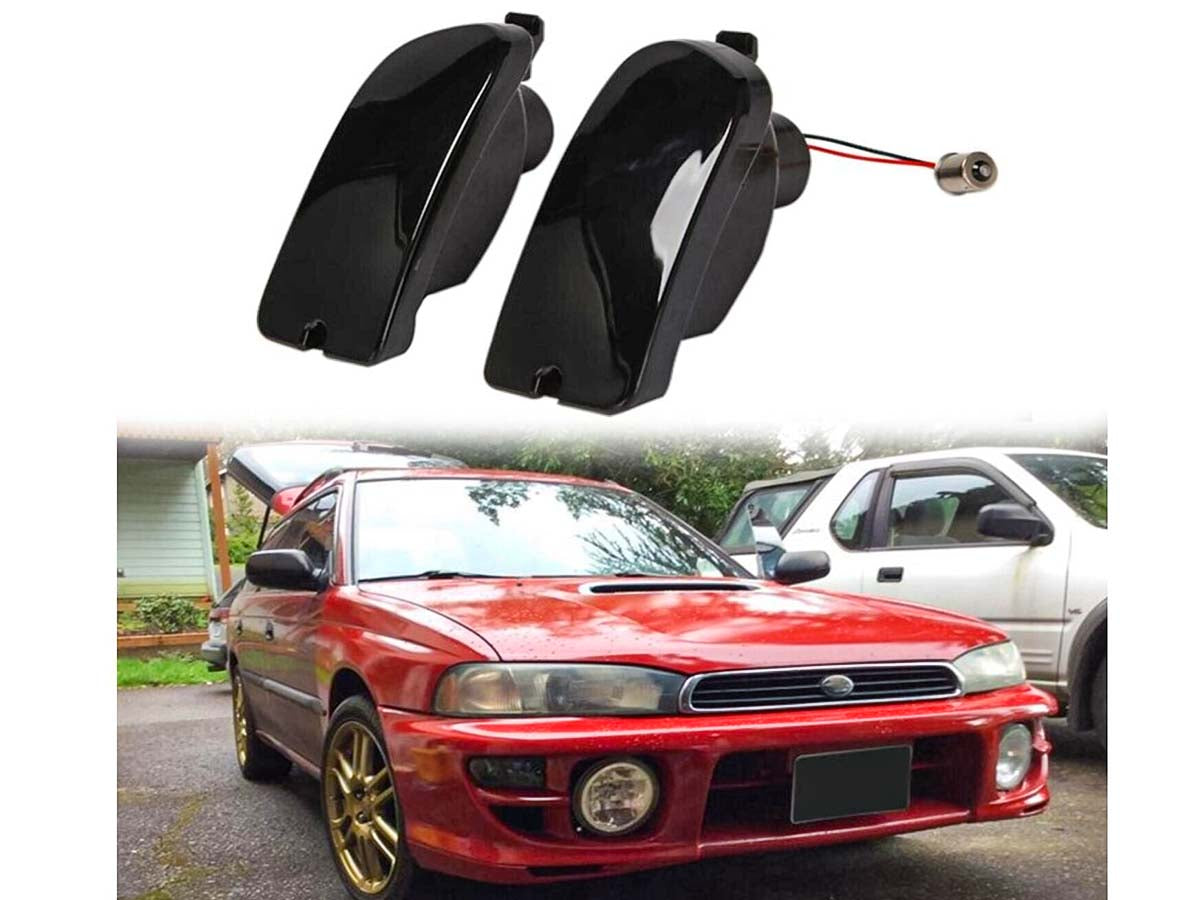 Kit Freccia Laterale a Led Side Marker Lente Fume Luce Arancione Per Subaru Impreza GC8 GF8 WRX STI 1998-2000