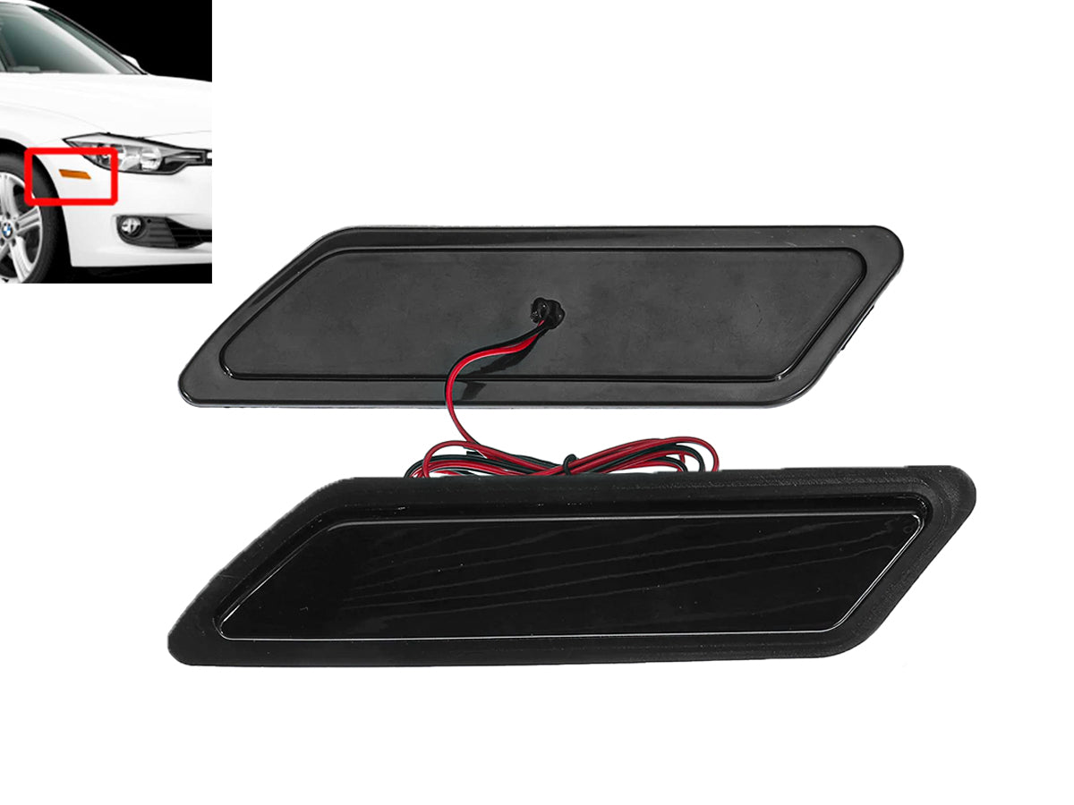 Kit Freccia Laterale a Led Side Marker Lente Nero Fume Luce Bianco Per BMW Serie 3 F30 320 328 330 340 335 ActiveHybrid 3 2013-2015