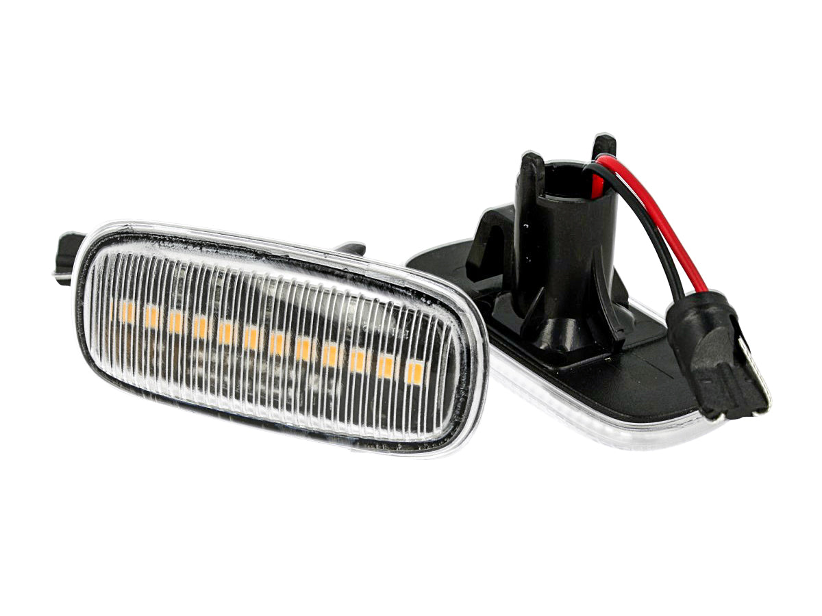 Kit Freccia Laterale a Led Side Marker Lente Trasparente Luce Arancione Per Audi TT A2 8L A3 S3 B5 A4 S4 RS4 A6 S6 C5