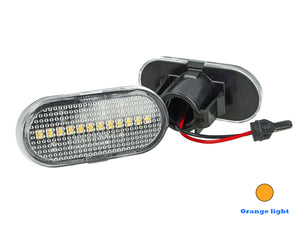 Kit Freccia Laterale a Led Side Marker Lente Trasparente Luce Arancione Per Opel Vivaro Movano Nissan Interstar X70 OEM 7701047517 6030196E