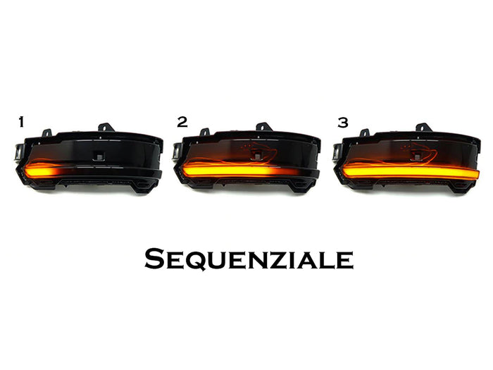 Kit Freccia Led Specchietto Retrovisore Dinamico Sequenziale Land Rover Discovery Sport Range Rover Evoque Lente Fume Arancione