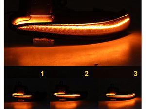 Kit Freccia Led Specchietto Retrovisore Dinamico Sequenziale Toyota Alphard MK3 RAV4 MK5 Lexus LM Lente Fume Arancione