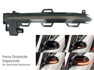 Kit Freccia Specchietto Retrovisore Led BMW X3 F25 X4 F26 X5 F15 X6 F16 Lente Fume Arancione Dinamico Sequenziale