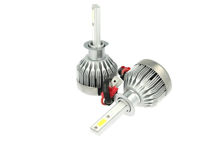 Kit Full Lampada Led Cob H1 20W 12V 24V Bianco 6000K Per Abbagliante e Fendinebbia Senza Driver