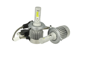 Kit Full Lampada Led Cob H4 20/20W 12V 24V Bi-Led Bi Luce Bianco 6000K Senza Driver e Ventilatore