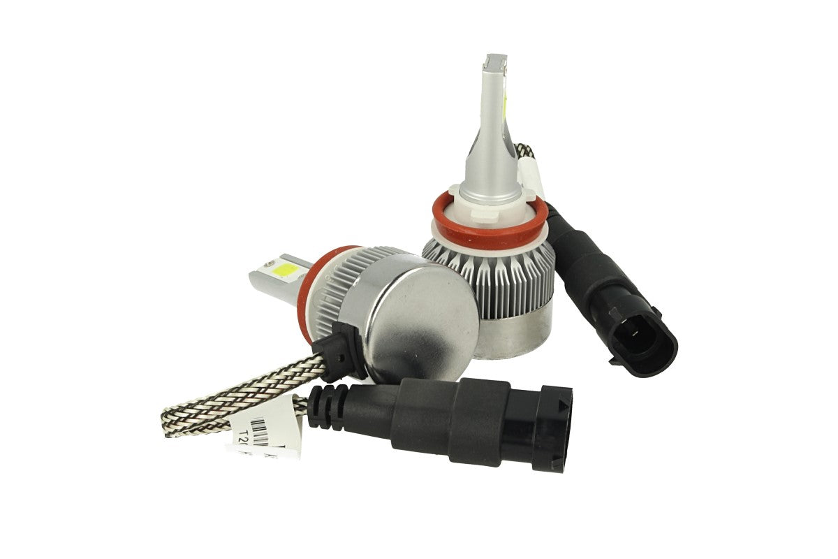 Kit Full Lampada Led Cob H8 H11 H9 20W 12V 24V Bianco 6000K Per Abbagliante e Fendinebbia Senza Driver