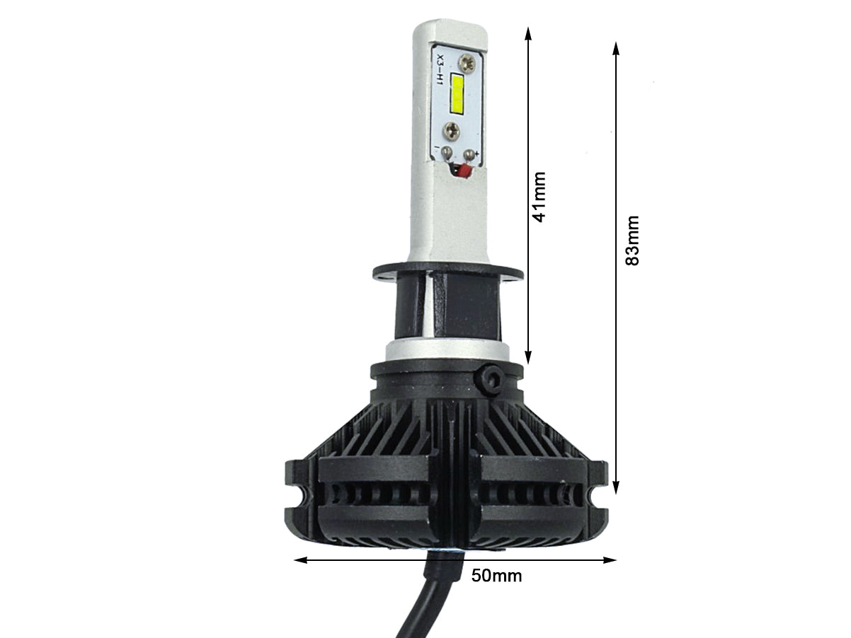 Kit Full Lampada Led H1 12V 24V 30W 3600 Lumen IP67 Per Abbagliante e Fendinebbia Senza Driver