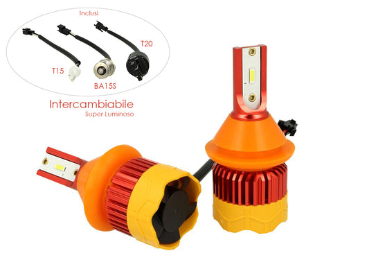 Kit Full Led Canbus BA15S T20 T15 Per Luce Diurne Retromarcia Stop Posizione Posteriore 12V 30W Super Luminoso