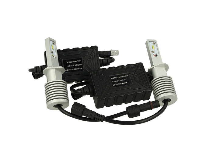 Kit Full Led Canbus H1 30W Slim 12V 24V Dissipatore In Alluminio 3000 Lumens Bianco Ghiaccio