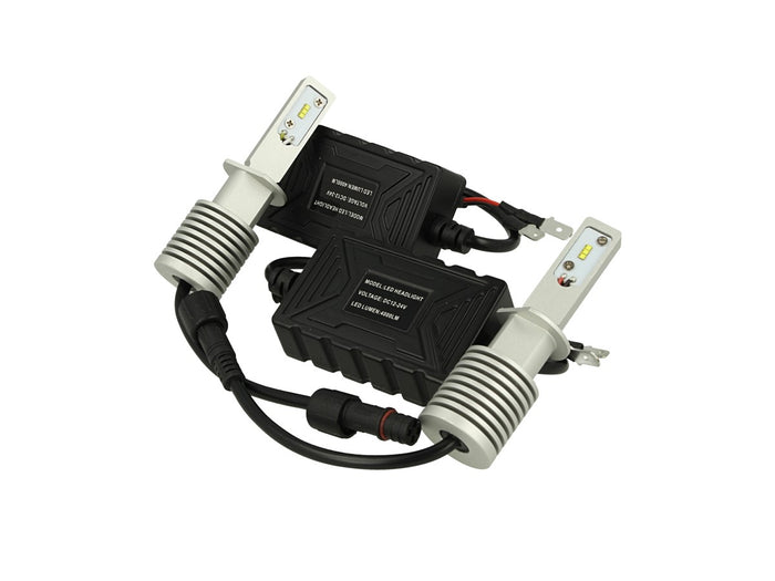 Kit Full Led Canbus H1 30W Slim 12V 24V Dissipatore In Alluminio 3000 Lumens Bianco Ghiaccio