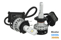 Kit Full Led Canbus H7 30W Dual Color 6000K 3000K Doppio Colore Bianco Giallo Super Luminoso e Antinebbia 12V 24V 5000lm