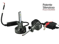 Kit Full Led Cob H1 26W Reale 12V Con Ventola Raffrenddamento Silenziosa Attacco Regolabile 2200 Lumen