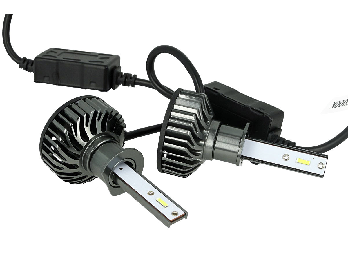 Kit Full Led Cob H1 26W Reale 12V Con Ventola Raffrenddamento Silenziosa Attacco Regolabile 2200 Lumen