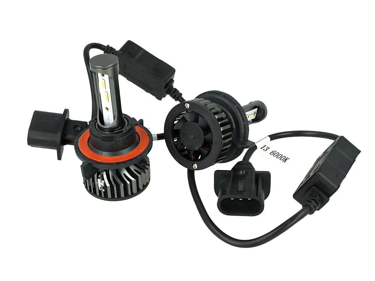 Kit Full Led Cob H13 26W Reale 12V Con Ventola Raffrenddamento Silenziosa Attacco Regolabile 2200 Lumen