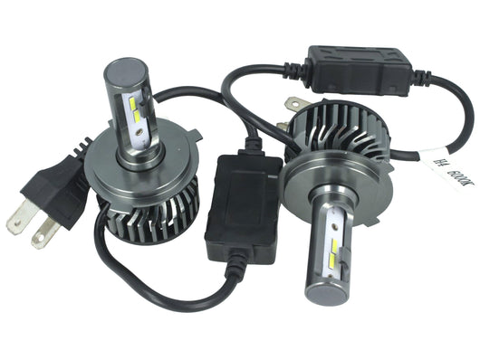 Kit Full Led Cob H4 26W Reale Bi-Led 12V Con Ventola Raffrenddamento Silenziosa Attacco Regolabile 2200 Lumen