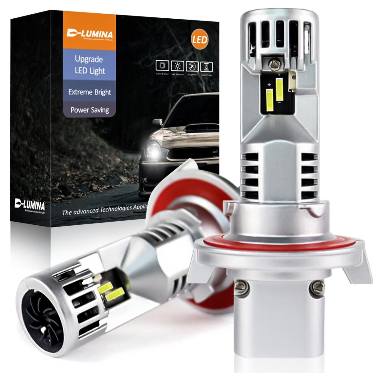 Kit Full Led Compatto H13 12V 45W 8000 Lumen Canbus All In One IP65 Dissipazione a Ventola