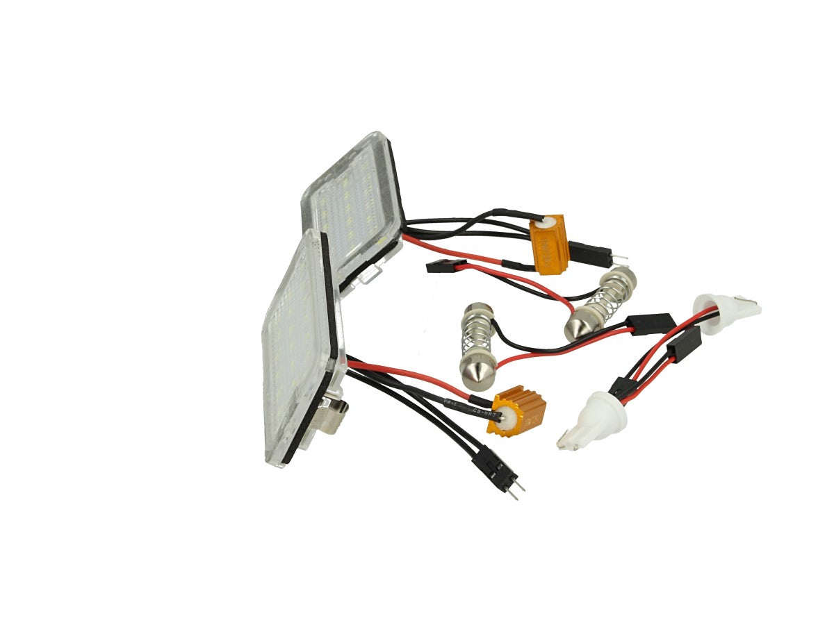 Kit Luci Targa Led Fiat 500 500C 51800482 Bianco Canbus No Errore 12V Resistenza Inclusa