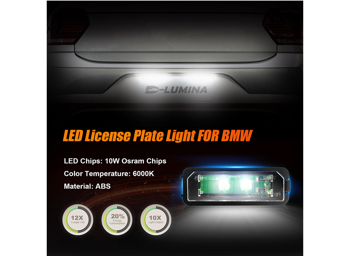 Kit Luci Targa Led VW Golf 4 5 Passat Porsche Cayman Cayenne 911 Seat Altea Leon Skoda Superb 10W 12V IP67