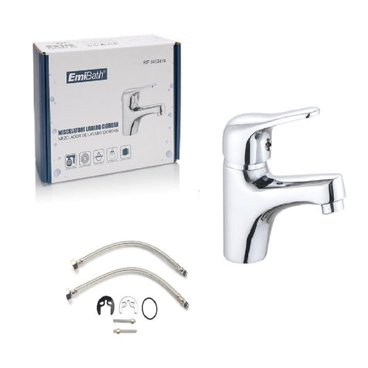 Kit Miscelatore Bagno Rubinetto Da Bagno Argento Cromato Misura 135x115mm