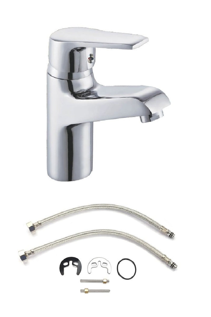 Kit Miscelatore Bagno Rubinetto Da Bagno Argento Cromato Misura 170x140mm