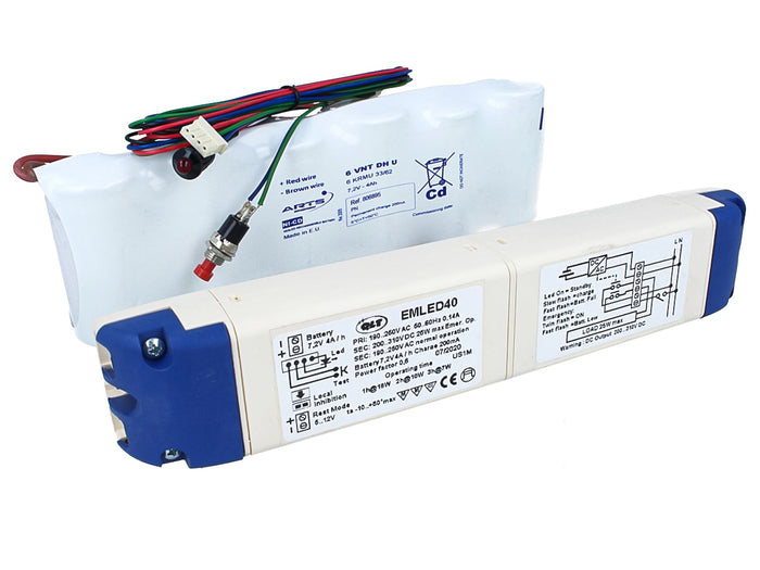 Kit Sistema Di Emergenza A Led 25W 220V 3 Ore