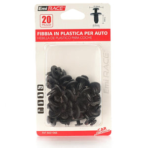 Kit da 20 Rivetti in Plastica con Fissaggio a Vite 15,2x11mm