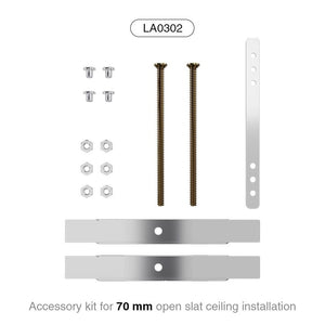 Kit di accessori per l'installazione del soffitto a doghe aperte da 70 mm di alta qualità per luci lineari a soffitto a LED MLL003-A LA0302-Kosoom