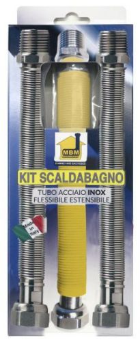 Kit scaldabagno kit caldaia flessibili estensibili 200 400 gas 1/2 mf uni 11353 2x 1/2 mf acqua DM 174