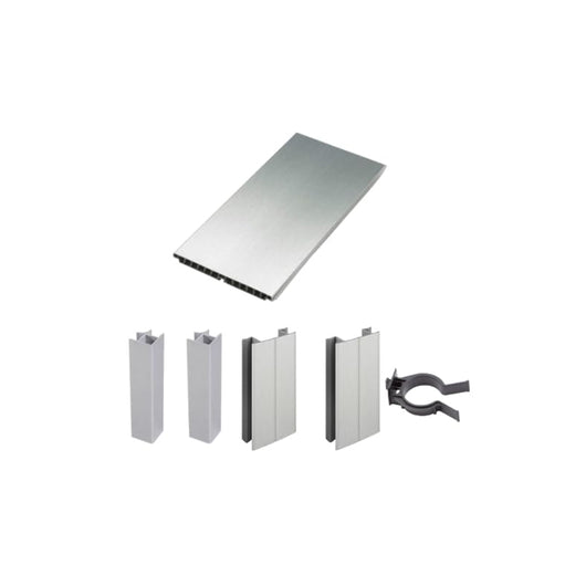 Zoccolo Per Cucina Battiscopa Set Da 2 Pezzi Da 2 Metri E 1 Pezzo Da 1 Metro Altezza 12 Cm Con Kit Unione Inox