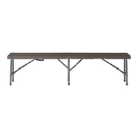 Panca Pieghevole Lillestrà¸m 180 x 25 x 43 cm Marrone Effetto Legno [en.casa]