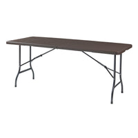 Tavolo da Picnic Lillestrøm Pieghevole 180 x 75 x 72 cm Marrone Effetto Legno pro.tec