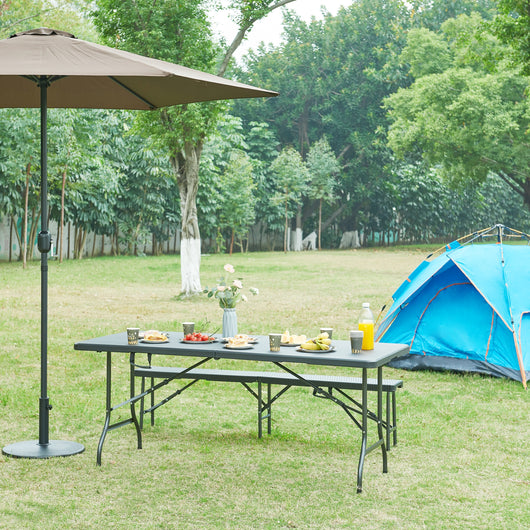 Tavolo Pieghevole Ljusnarsberg da Picnic - Nero [en.casa]