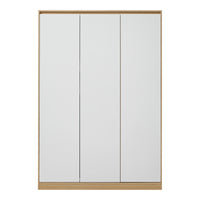 Armadio Guardaroba Bastheim con 4 Scomparti 176 x 120 x 52 cm Effetto Rovere [en.casa]