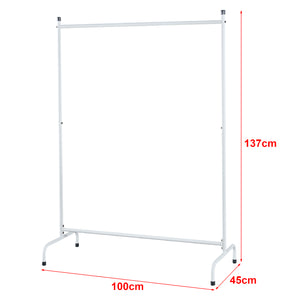 Stand Appendiabiti 'Haderup' in Metallo - Porta Abiti da Terra per Ingresso - Bianco [en.casa]