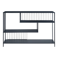 Tavolo a Consolle Oxelösund Scaffale Basso a 4 Piani 120x33x80 cm Nero [en.casa]