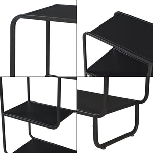 Tavolo Consolle Færder in Acciaio Nero Opaco 91,5 x 33 x 80,5 cm [en.casa]