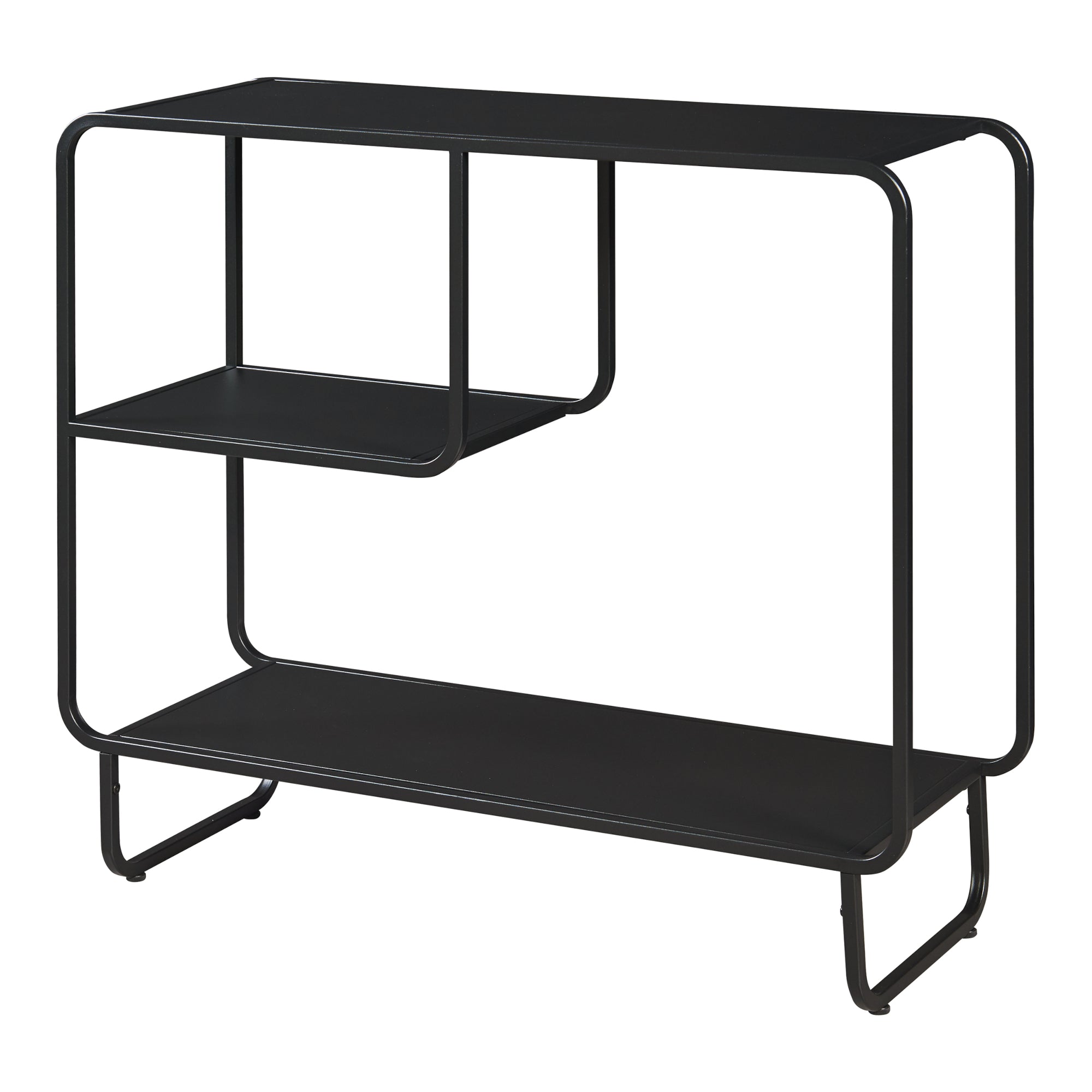 Tavolo Consolle Færder in Acciaio Nero Opaco 91,5 x 33 x 80,5 cm [en.casa]