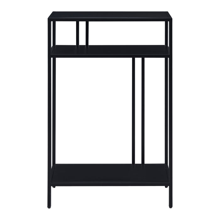 Tavolo a Consolle Kumlinge in Metallo con 3 Piani 85 x 55 x 30 cm Nero [en.casa]