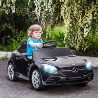 Macchina Elettrica per Bambini Licenza Mercedes SLC 300 con Telecomando Nero