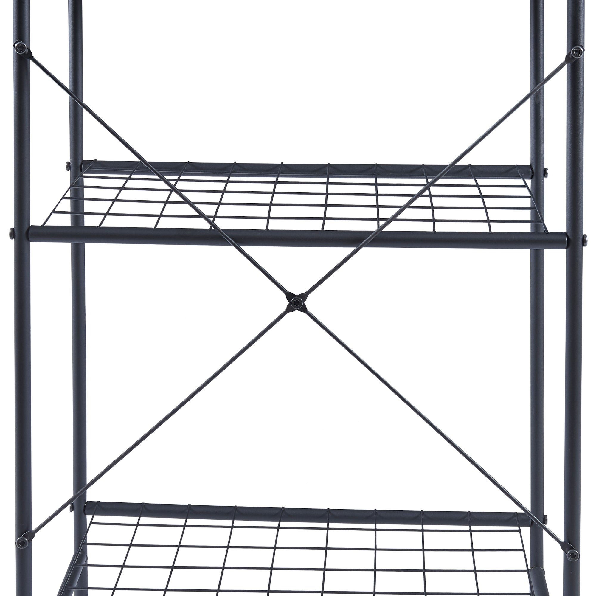 Scaffale da Cucina 'Nibe' Mobile da Stoccaggio Supporto per Microonde Organizzatore da Cucina con Parete a Griglia e