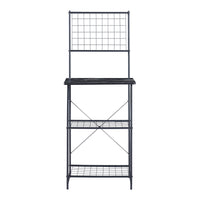 Scaffale da Cucina 'Nibe' Mobile da Stoccaggio Supporto per Microonde Organizzatore da Cucina con Parete a Griglia e