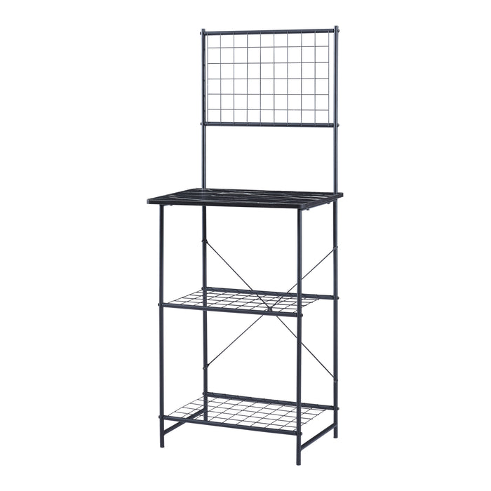 Scaffale da Cucina 'Nibe' Mobile da Stoccaggio Supporto per Microonde Organizzatore da Cucina con Parete a Griglia e